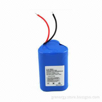 11.1V 1300mAh Li-ion Battery Pack 3S1P, High Discharge Rate, CE, UL, RoHS Listed